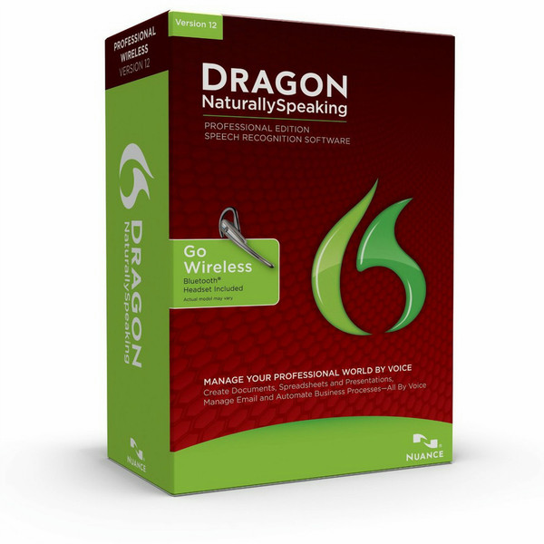 Nuance Dragon NaturallySpeaking 12 Professional Wireless