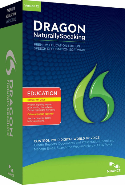 Nuance Dragon NaturallySpeaking 12.0 Premium, EDU