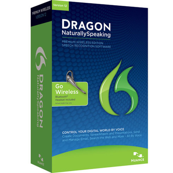 Nuance Dragon NaturallySpeaking Premium 12.0 Wireless