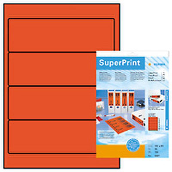 HERMA File labels red 192x61 SuperPrint 100 pcs. 100Stück(e) selbstklebendes Etikett