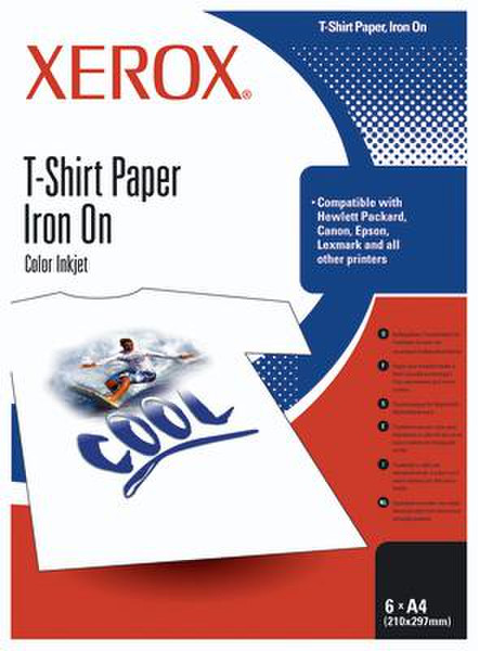 Xerox InkJet transfer paper A4 (X6) 6листов переводная наклейка
