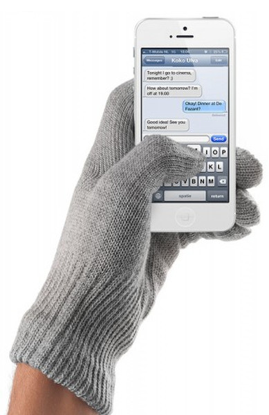 Mujjo MJ-0840 Grau Touchscreen-Handschuh
