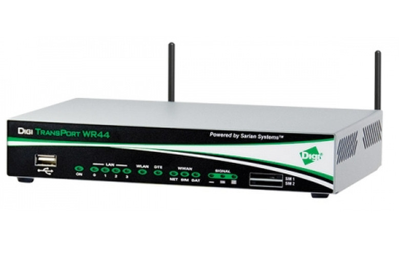 Digi WR44-U5S1-WE1-SW Schnelles Ethernet Schwarz, Weiß WLAN-Router