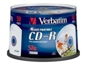 Verbatim CD-R 700MB 52x SupAZO Spdl 50pk glossy CD-R 700MB 50pc(s)