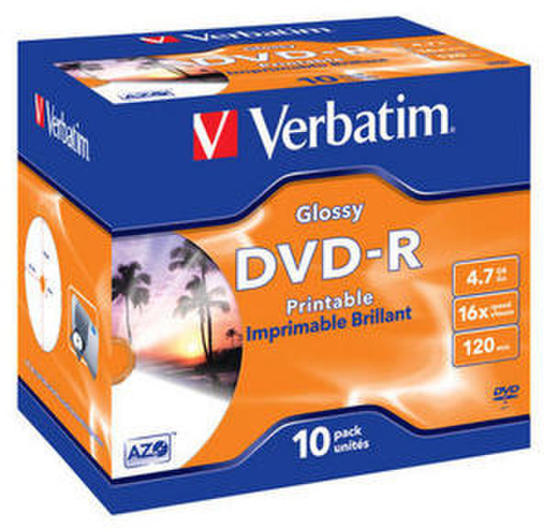 Verbatim DVD-R 4.7GB 16x 10pk Jewelcase 4.7ГБ DVD-R 10шт