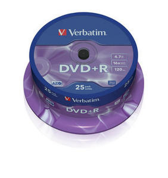 Verbatim DVD+R 4.7GB 16x AdvAZO Spdl 25pk 4.7GB DVD+R 25pc(s)