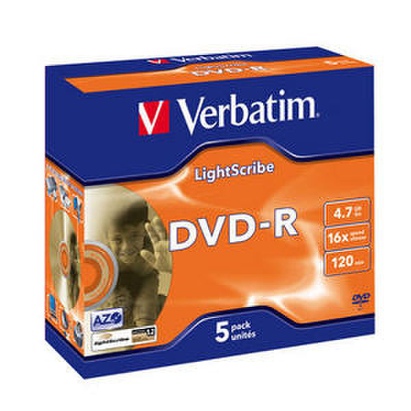 Verbatim DVD-R LightScribe 1.2, 5pk 4.7GB DVD-R 5pc(s)