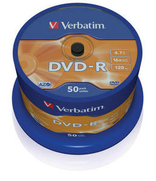 Verbatim DVD-R 4.7GB 16X Branded 50pk Spindle 4.7GB DVD-R 50pc(s)