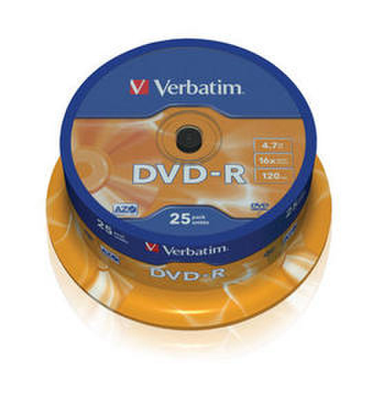 Verbatim DVD-R 4.7GB 16X Branded 25pk Spindle 4.7GB DVD-R 25Stück(e)