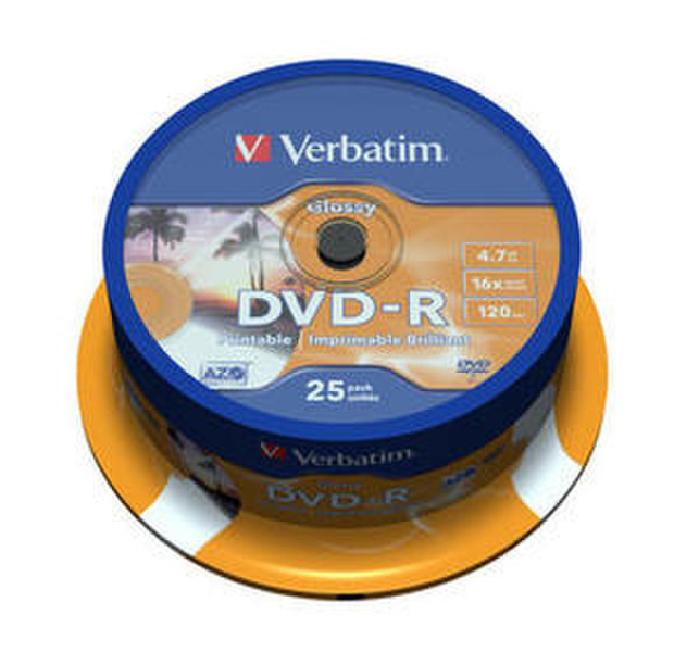 Verbatim DVD-R 4.7GB 16x 25pk Spindle 4.7GB DVD-R 25pc(s)