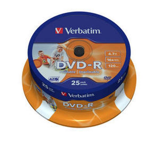 Verbatim DVD-R 4.7GB 16X Branded 25pk Spindle 4.7ГБ DVD-R 25шт