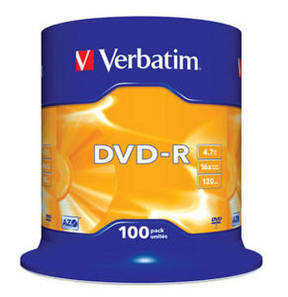 Verbatim DVD-R 4.7GB 16X Branded 100pk Spindle 4.7ГБ DVD-R 100шт