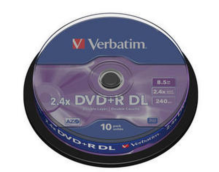 Verbatim DVD-R Dual Layer 8.5GB 2X-4X 10pk 8.5ГБ DVD+R 10шт