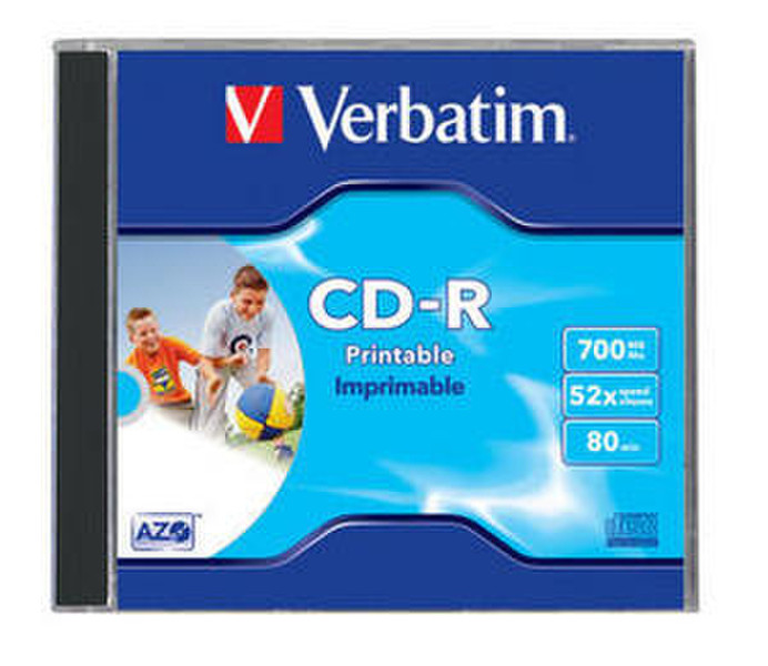 Verbatim CD-R 700MB 52x Fast Dry GenJC WiPrt 10pk CD-R 700MB 10pc(s)