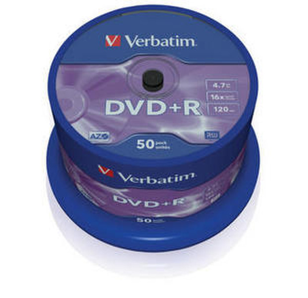 Verbatim DVD+R 4.7GB 16X Branded 50pk Spindle 4.7GB DVD+R 50Stück(e)