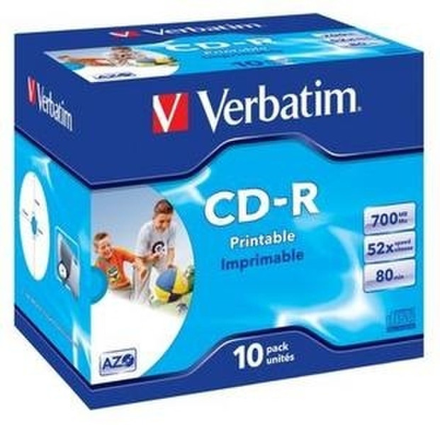 Verbatim CD-R 700MB 80Min 52x 10pk Printable CD-R 700MB 10pc(s)