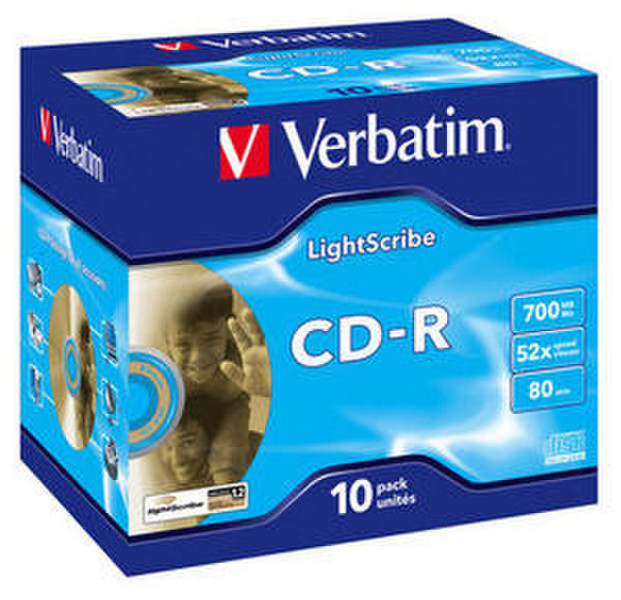 Verbatim CD-R/700MB 80Min 52x LIGHTSCRIBE JC 10pk CD-R 700MB 10pc(s)