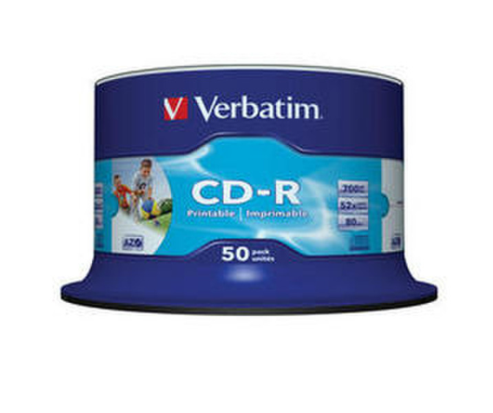 Verbatim CD-R 700MB 80Min 48x SupAZO Spdl 50pk Printable CD-R 700MB 50pc(s)