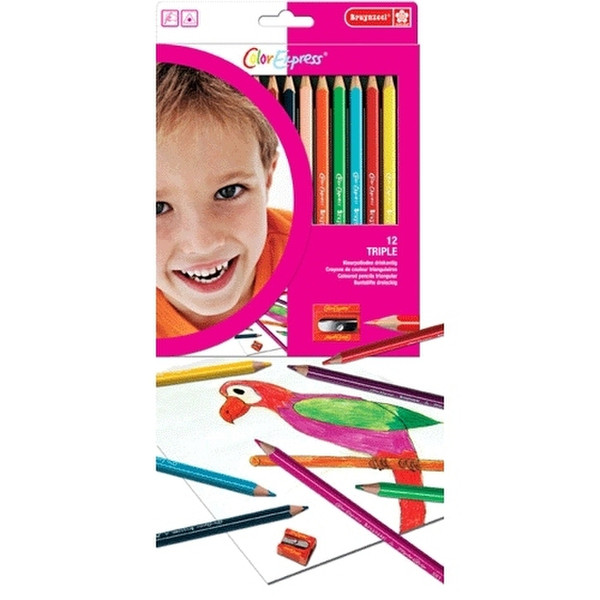 Bruynzeel Sakura 12 TRIPLE Colour Pencils 12шт графитовый карандаш