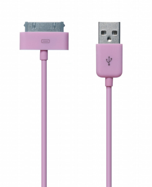 Connect IT CI-100 1м 30-pin USB Розовый дата-кабель мобильных телефонов