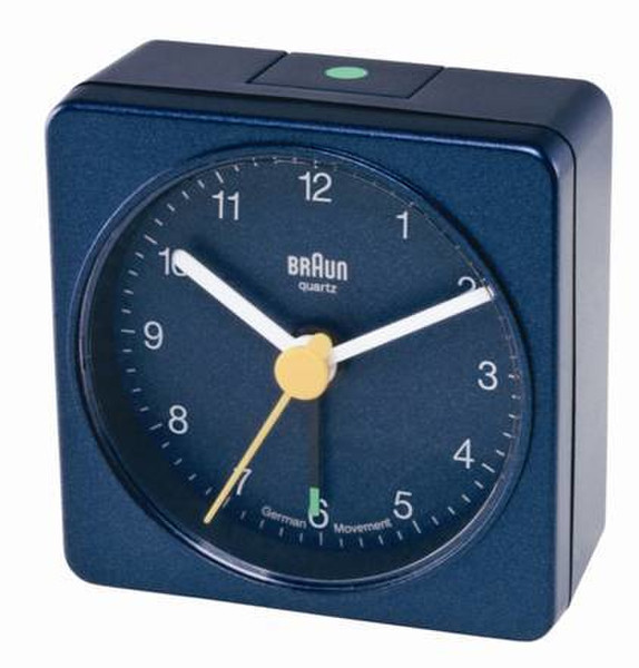Braun BNC 002 Quartz table clock square Blue