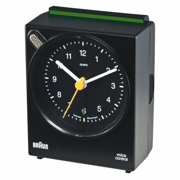 Braun BNC 004 Quartz table clock Rechteckig Schwarz