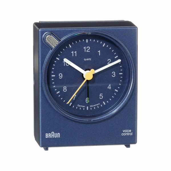 Braun BNC 004 Quartz table clock Rechteckig Blau