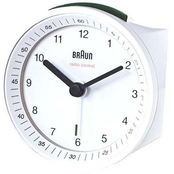 Braun BNC 007 Quartz table clock Rund Weiß