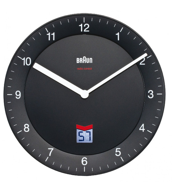 Braun BNC 006 Quartz wall clock Круг Черный