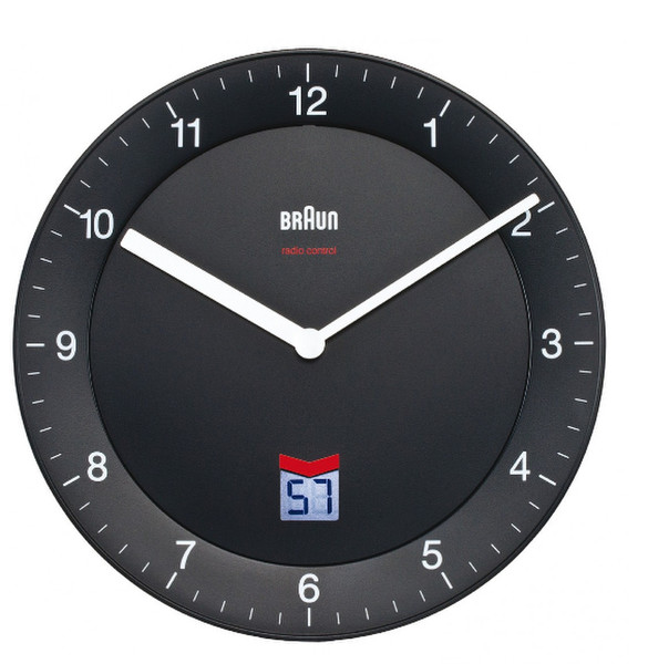 Braun BNC 006 Quartz wall clock Kreis Schwarz