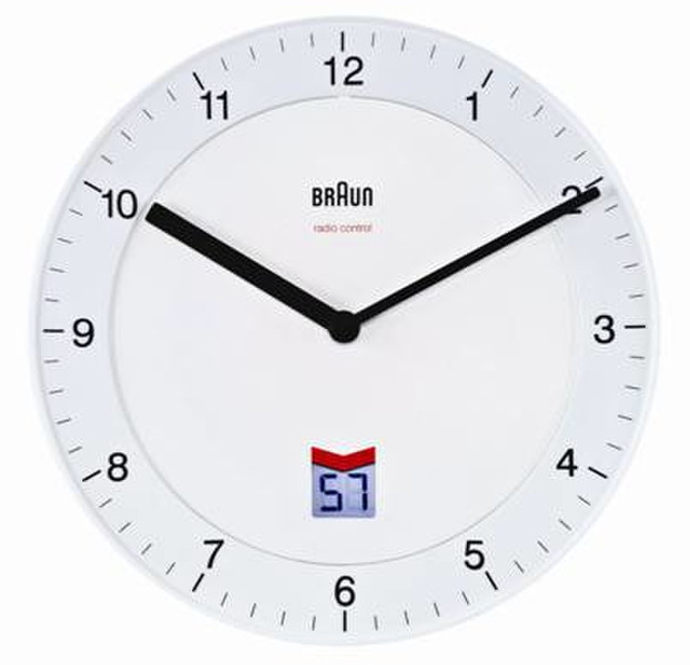 Braun BNC 006 Quartz wall clock Kreis Weiß