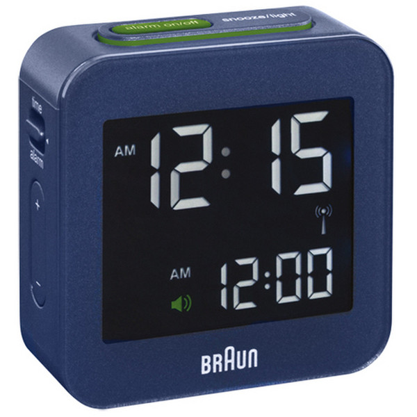 Braun BNC 008 Digital table clock square Blue