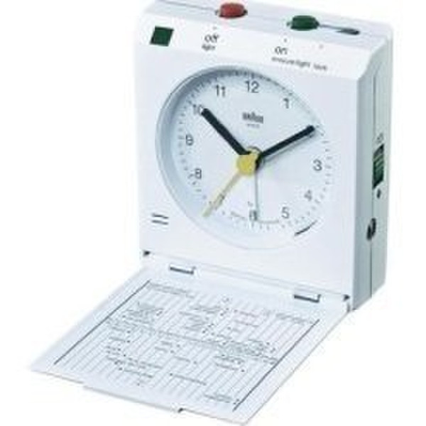 Braun BNC 005 Quartz table clock Rectangular White