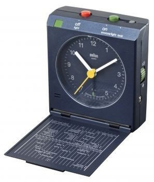Braun BNC 005 Quartz table clock Rechteckig Blau