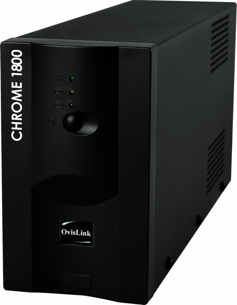 OvisLink Chrome 1800 E 1800VA 3AC outlet(s) Compact Black uninterruptible power supply (UPS)