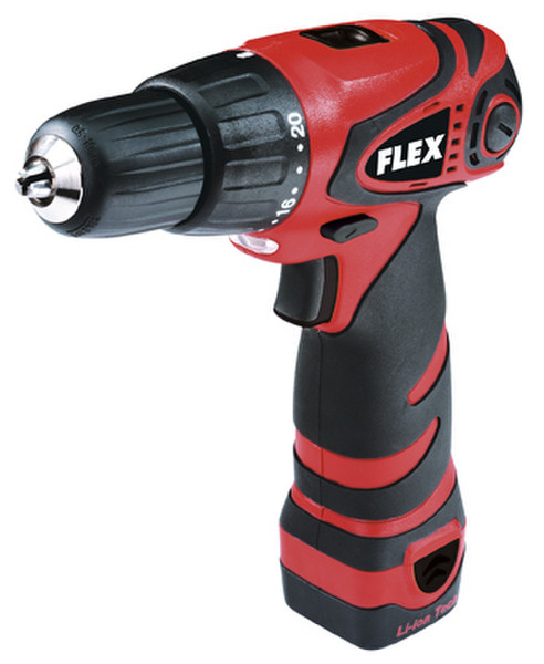 Flex ALi 10,8 G Дрель с рукояткой пистолетного типа Литий-ионная (Li-Ion) 1.3А·ч 1100г Черный, Красный