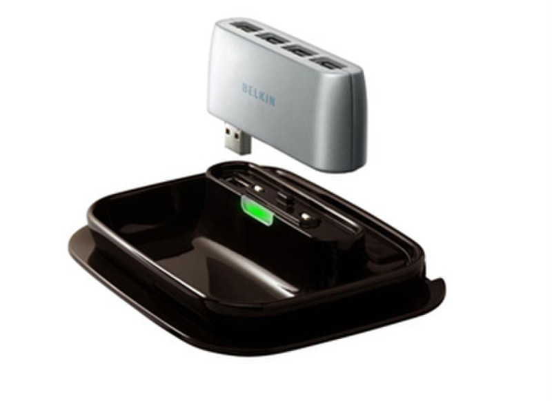 Belkin Hub-To-Go 480Мбит/с Черный, Cеребряный