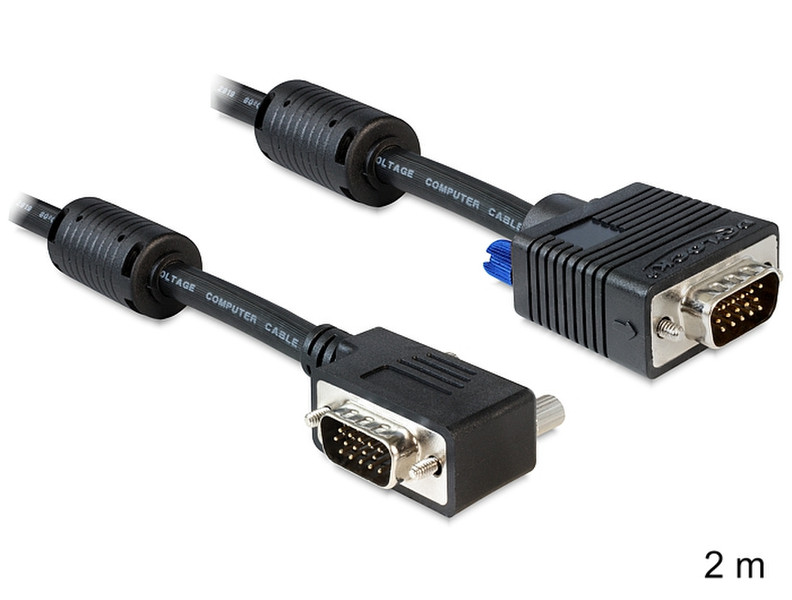 DeLOCK SVGA 2 m 2m VGA (D-Sub) VGA (D-Sub) Black VGA cable