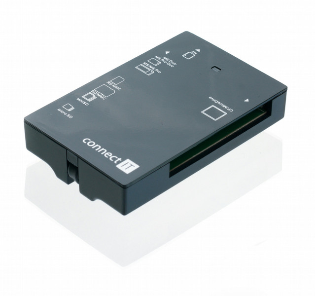 Connect IT CI-105 USB 2.0 Черный устройство для чтения карт флэш-памяти
