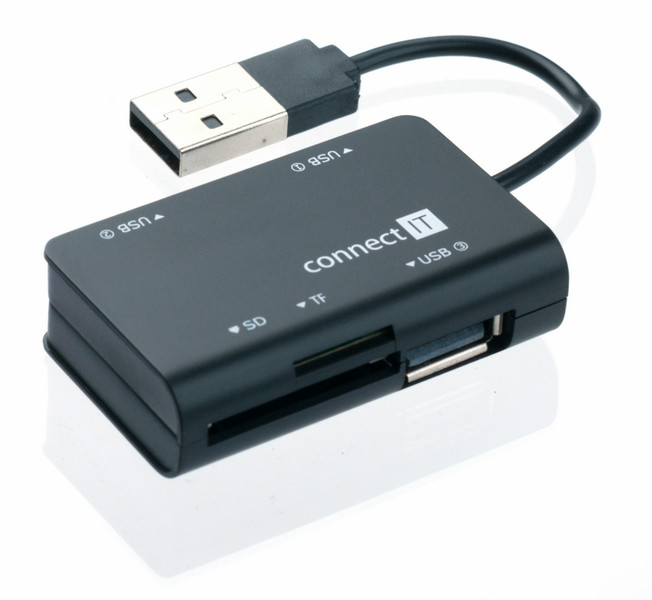 Connect IT CI-107 USB 2.0 Черный устройство для чтения карт флэш-памяти