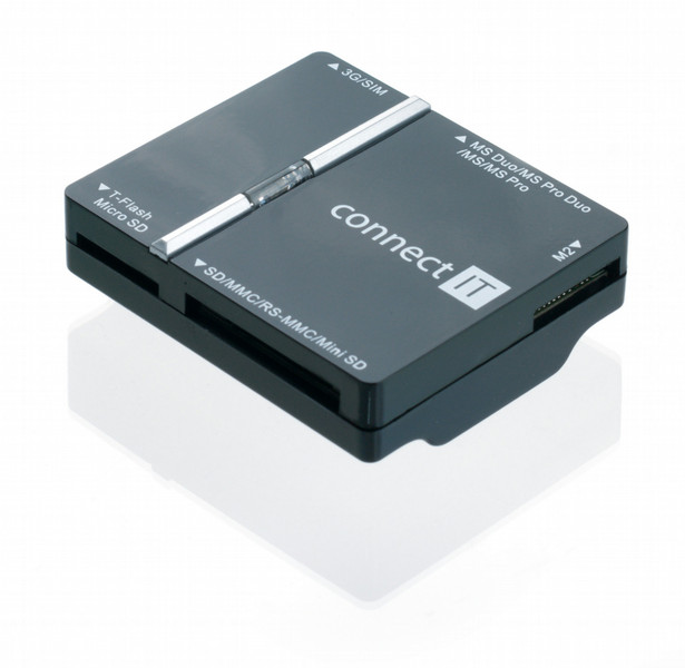 Connect IT CI-86 USB 1.1 Черный устройство для чтения карт флэш-памяти