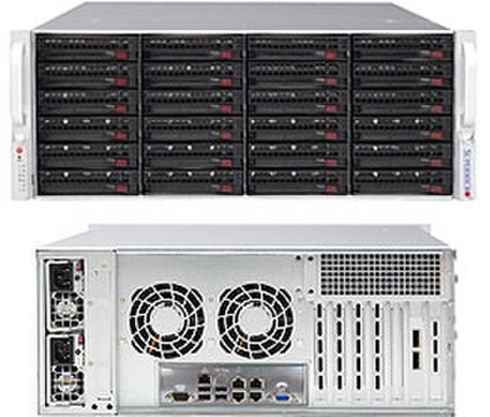 Supermicro SuperStorage Server 6047R-E1R24L Intel C602J Socket R (LGA 2011) 4U Schwarz
