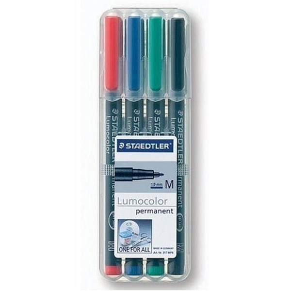 Staedtler Lumocolor permanent universal pen box перманентная маркер