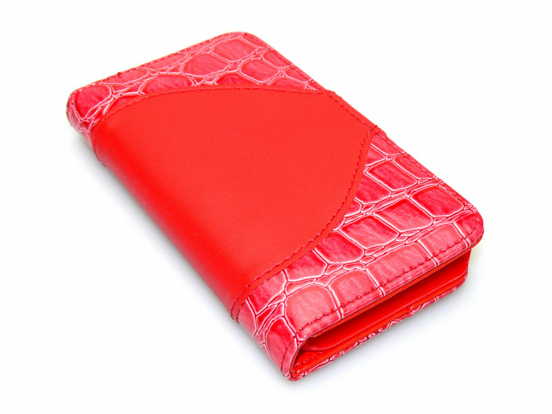 Sandberg Wallet iPhone 5/5S PU skin Red лицевая панель для мобильного телефона