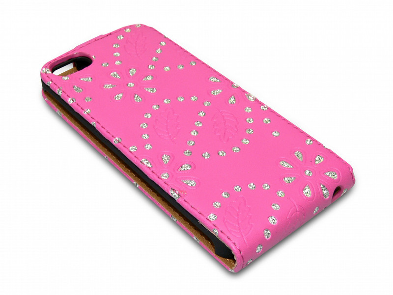 Sandberg Bling Cover flip iPh5 Pink Handy-Schutzhülle