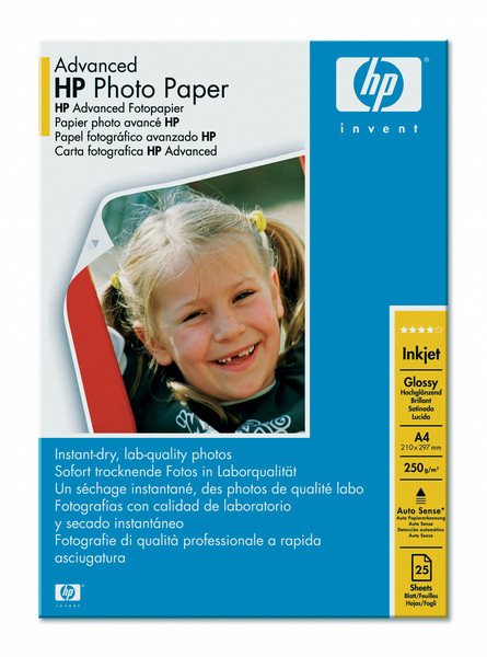 HP Advanced Glossy Photo Paper-25 sht/A4/210 x 297 mm фотобумага