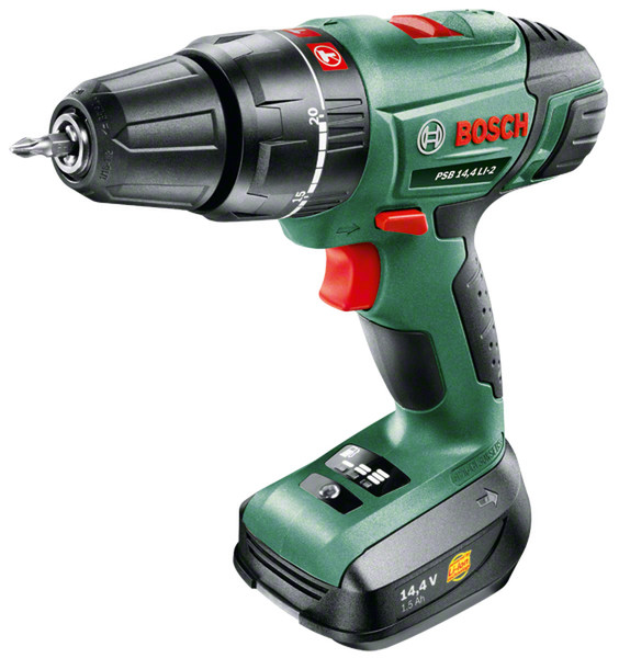 Bosch PSB 14.4 LI-2 Дрель с рукояткой пистолетного типа Литий-ионная (Li-Ion) 1500г Черный, Зеленый