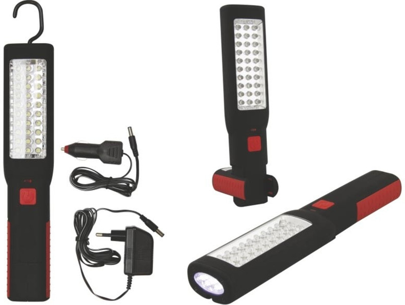 Emos 1450000080 Magnetische Befestigung Taschenlampe LED Schwarz, Rot Taschenlampe