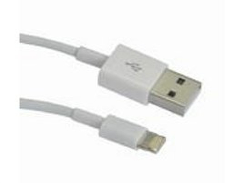 eSTUFF ES2096 2m USB A Lightning Weiß USB Kabel