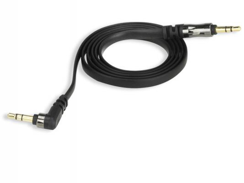 Scosche flatOUT 0.9m 3.5mm 3.5mm Black mobile phone cable